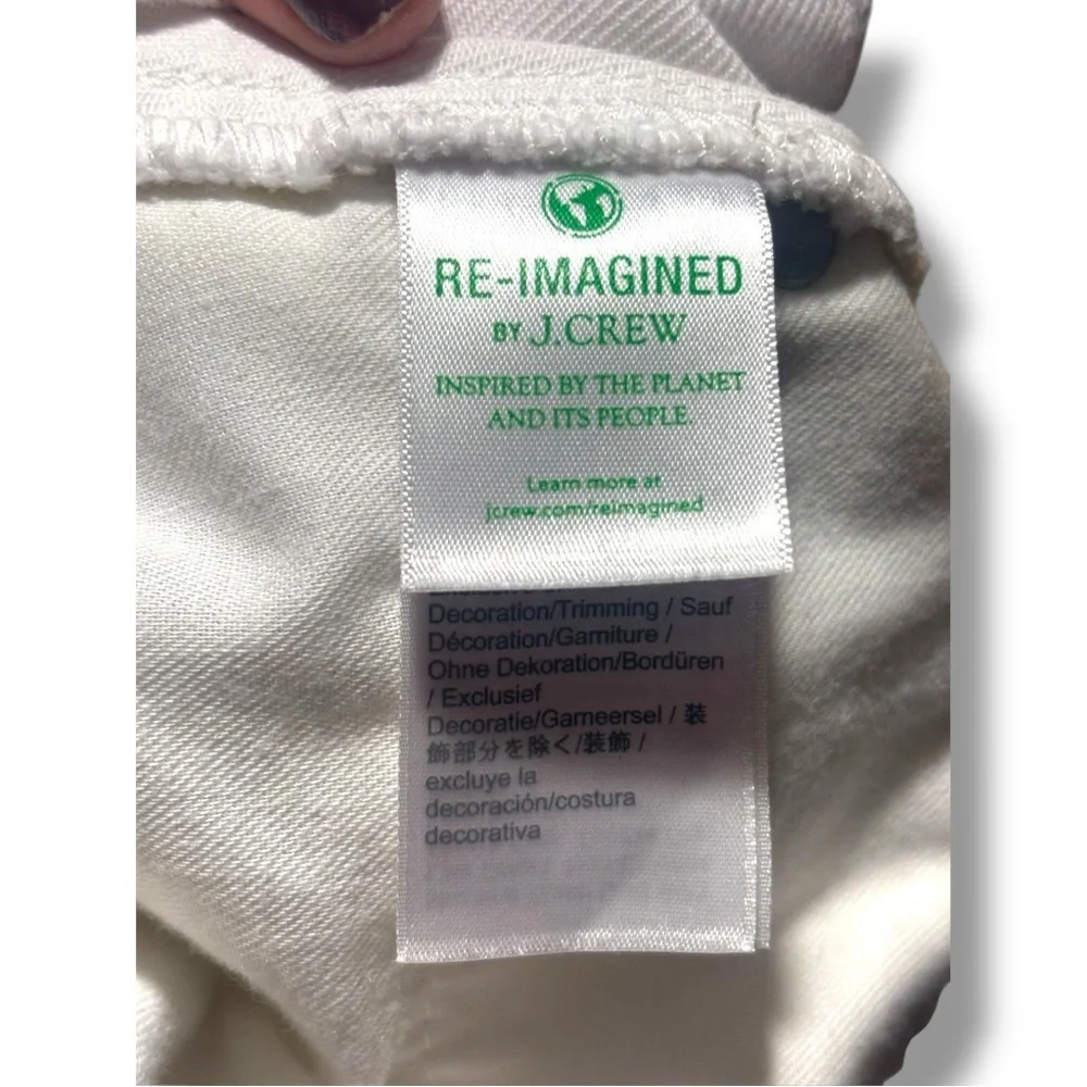 J. Crew White Denim Eyelet Hemline Detail Classic Preppy Feminine Mini Skirt - Picture 7 of 16